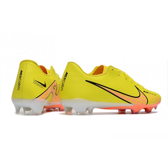 Nike Mercurial Vapor XV FG Low-top Orange Yellow Men Soccer Cleats