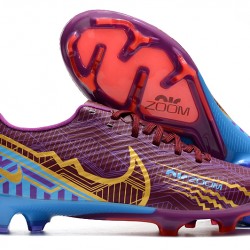 Nike Mercurial Vapor XV FG Low-top Purple Blue Men Soccer Cleats