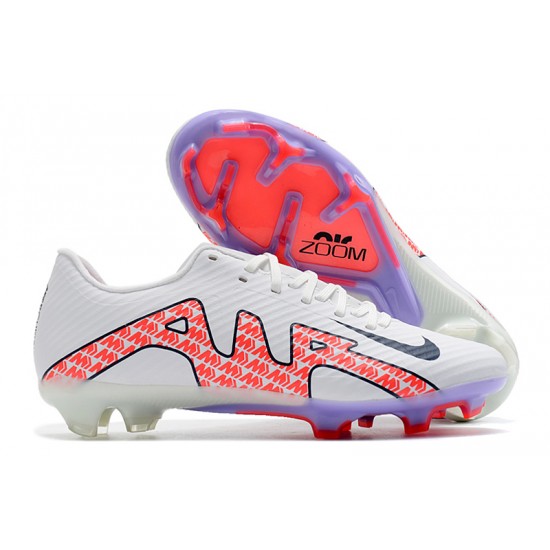 Nike Mercurial Vapor XV FG Low-top White Purple Men Soccer Cleats