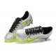 Nike Mercurial Vapor XV FG Silver Green Black For Men Low-top Soccer Cleats