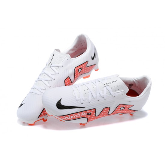 Nike Mercurial Vapor XV FG White Orange For Men Low-top Soccer Cleats