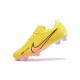 Nike Mercurial Vapor XV FG Yellow Pink Black For Men Low-top Soccer Cleats