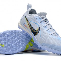 Nike Mercurial Zoom Vapor 14.5 Pro TF Low-top White Yellow Blue Men Soccer Cleats 