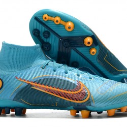 Nike Superfly 8 Academy AG High-top Blue Women And Men Soccer Cleats 