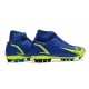 Nike Superfly 8 Academy AG High-top Blue Yellow Women And Men Soccer Cleats 