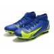 Nike Superfly 8 Academy AG High-top Blue Yellow Women And Men Soccer Cleats 