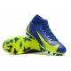 Nike Superfly 8 Academy AG High-top Blue Yellow Women And Men Soccer Cleats 