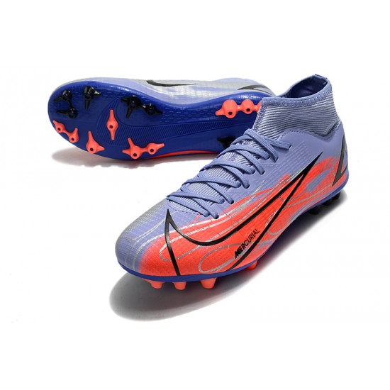Nike Superfly 8 Academy AG High-top Purple Women And Men Soccer Cleats 