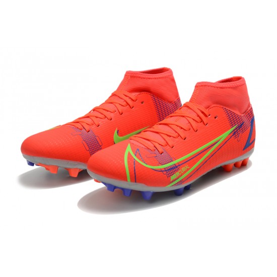 Nike Superfly 8 Academy AG High-top Red Women And Men Soccer Cleats 