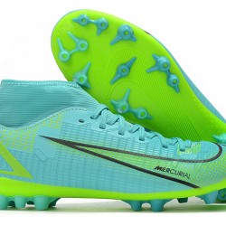 Nike Superfly 8 Academy AG High-top Turqoise Women And Men Soccer Cleats 