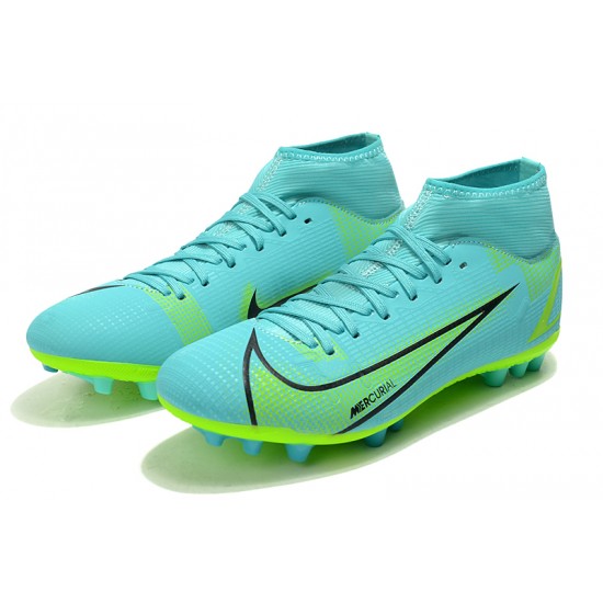 Nike Superfly 8 Academy AG High-top Turqoise Women And Men Soccer Cleats