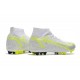 Nike Superfly 8 Academy AG High-top White Yellow Women And Men Soccer Cleats