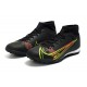 Nike Superfly 8 Academy TF High-top Black Yellow Men Soccer Cleats 