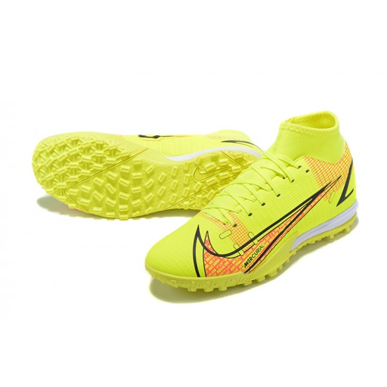 Nike Superfly 8 Academy TF High-top Orange Yellow Men Soccer Cleats