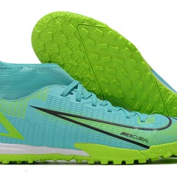 Nike Superfly 8 Academy TF High-top Turqoise Green Men Soccer Cleats 