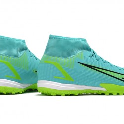 Nike Superfly 8 Academy TF High-top Turqoise Green Men Soccer Cleats 