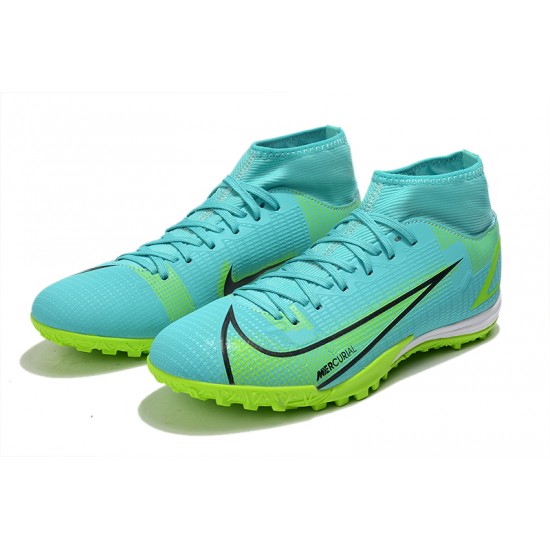 Nike Superfly 8 Academy TF High-top Turqoise Green Men Soccer Cleats