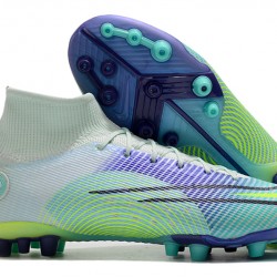 Nike Superfly 8 Elite AG High-top Light Green Turqoise Women And Men Soccer Cleats 