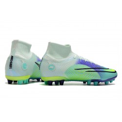 Nike Superfly 8 Elite AG High-top Light Green Turqoise Women And Men Soccer Cleats 