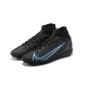 Nike Superfly 8 Elite TF High-top Black Blue Men Soccer Cleats 