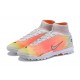 Nike Superfly 8 Elite TF High-top White Orange Men Soccer Cleats 