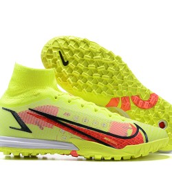 Nike Superfly 8 Elite TF High-top Yellow Orange Men Soccer Cleats 