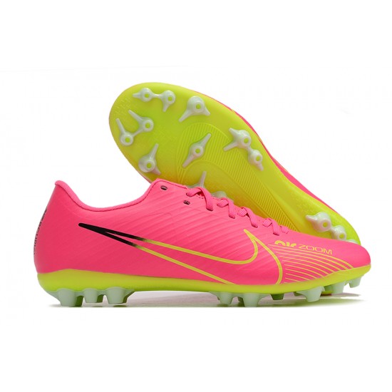 Nike Vapor 15 Academy AG Low-top Pink Chartreuse Women And Men Soccer Cleats