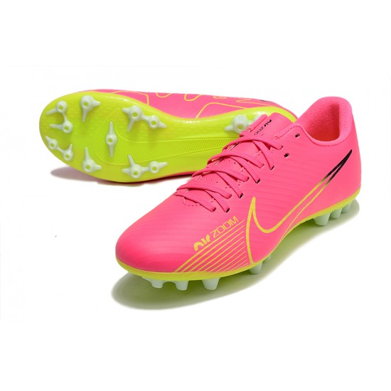 Nike Vapor 15 Academy AG Low-top Pink Chartreuse Women And Men Soccer Cleats