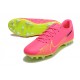 Nike Vapor 15 Academy AG Low-top Pink Chartreuse Women And Men Soccer Cleats