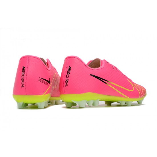 Nike Vapor 15 Academy AG Low-top Pink Chartreuse Women And Men Soccer Cleats 