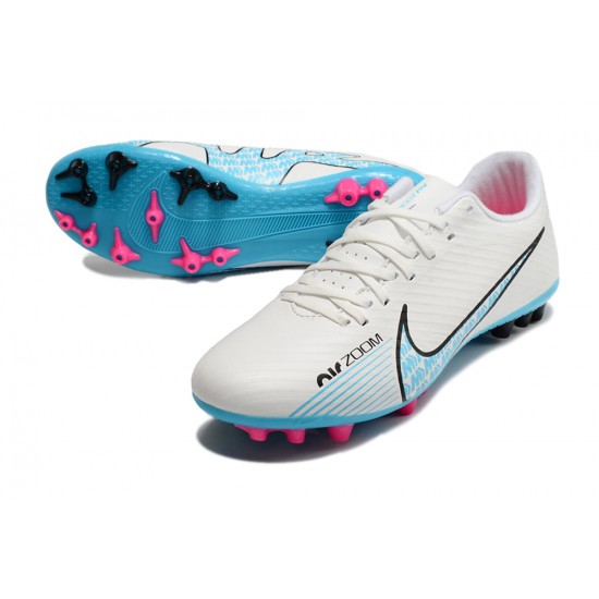 Nike Vapor 15 Academy AG Low-top White Pink Women And Men Soccer Cleats