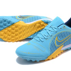 Nike Vapor XIV Academy TF Low-top Blue Yellow Men Soccer Cleats 