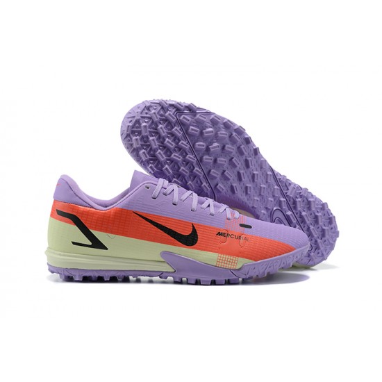 Nike Vapor XIV Academy TF Low-top Purple Orange Men Soccer Cleats 