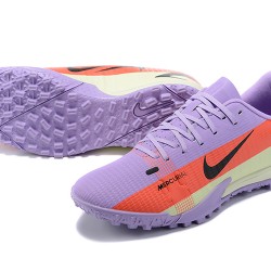 Nike Vapor XIV Academy TF Low-top Purple Orange Men Soccer Cleats 
