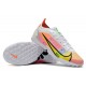Nike Vapor XIV Elite TF Low-top Yellow Pink White Men Soccer Cleats 