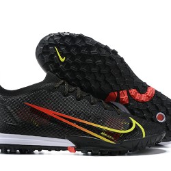 Nike Vapor XIV Elite TF Mid-top Black Red Yellow Men Soccer Cleats 