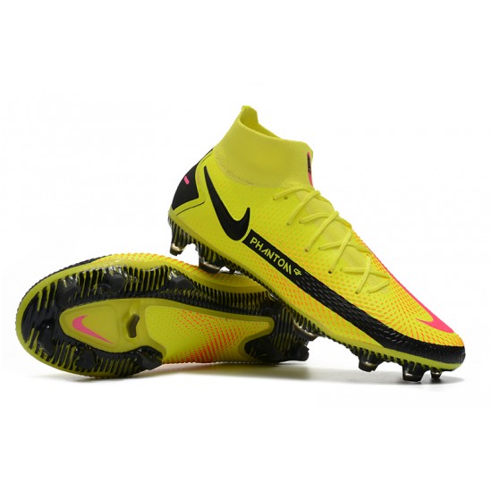 Nike Phantom GT Elite Dynamic Fit FG Black Yellow Peach Soccer Cleats