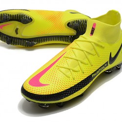 Nike Phantom GT Elite Dynamic Fit FG Black Yellow Peach Soccer Cleats