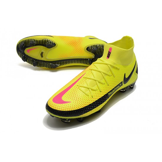 Nike Phantom GT Elite Dynamic Fit FG Black Yellow Peach Soccer Cleats