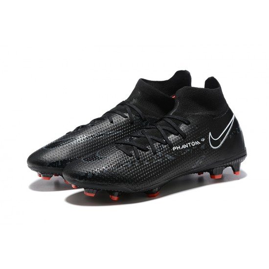 Nike Phantom GT Elite Dynamic Fit FG High-top Black Red Men Soccer Cleats