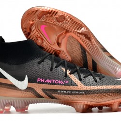 Nike Phantom GT Elite Dynamic Fit FG High-top Brown Black Men Soccer Cleats 
