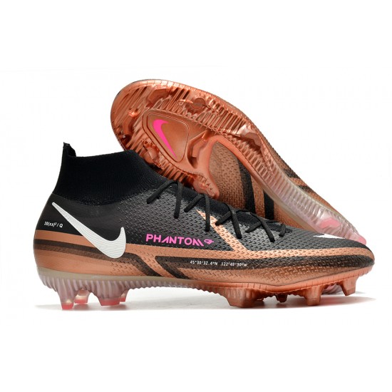 Nike Phantom GT Elite Dynamic Fit FG High-top Brown Black Men Soccer Cleats