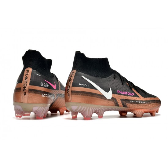 Nike Phantom GT Elite Dynamic Fit FG High-top Brown Black Men Soccer Cleats