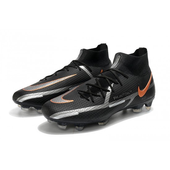 Nike Phantom GT Elite Dynamic Fit FG High-top Gold Black Sliver Men Soccer Cleats