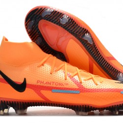 Nike Phantom GT Elite Dynamic Fit FG High-top Orange Red Men Soccer Cleats 