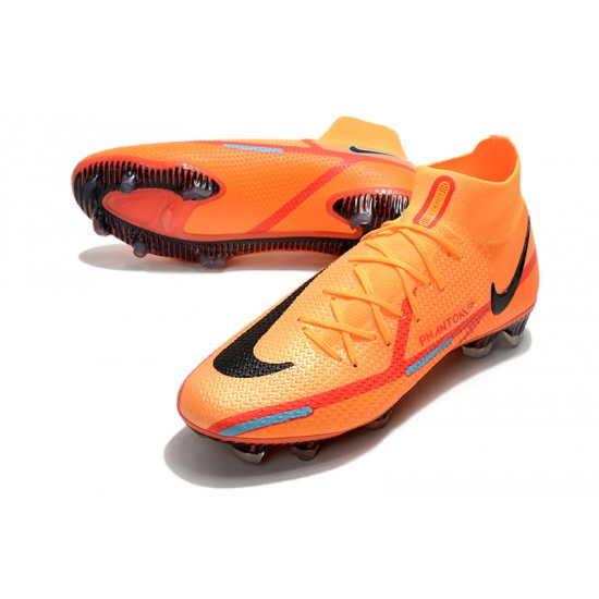 Nike Phantom GT Elite Dynamic Fit FG High-top Orange Red Men Soccer Cleats 