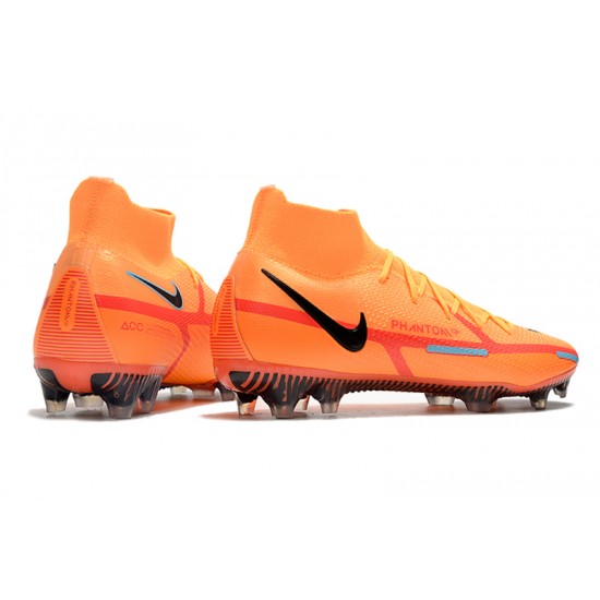 Nike Phantom GT Elite Dynamic Fit FG High-top Orange Red Men Soccer Cleats 