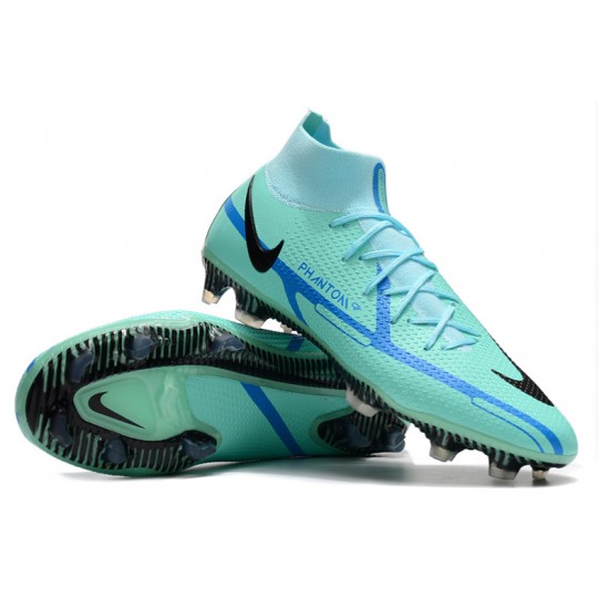 Nike Phantom GT Elite Dynamic Fit FG High-top Turqoise Blue Men Soccer Cleats 