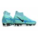 Nike Phantom GT Elite Dynamic Fit FG High-top Turqoise Blue Men Soccer Cleats 