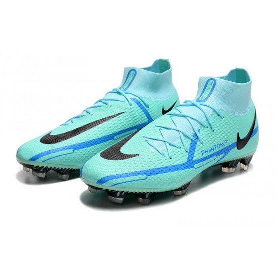 Nike Phantom GT Elite Dynamic Fit FG High-top Turqoise Blue Men Soccer Cleats